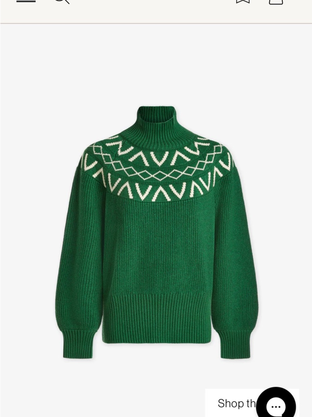 Varley Marcie Fair Isle Yoke Knit